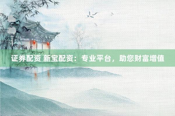 证券配资 新宝配资：专业平台，助您财富增值