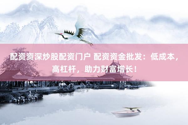 配资资深炒股配资门户 配资资金批发：低成本，高杠杆，助力财富增长！