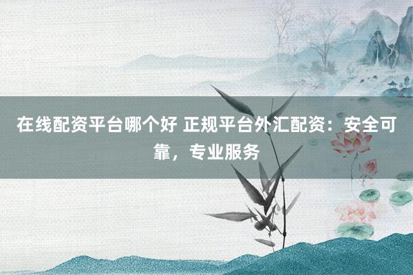 在线配资平台哪个好 正规平台外汇配资：安全可靠，专业服务