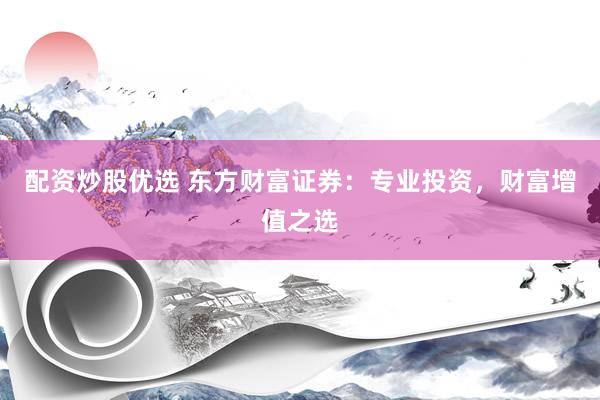配资炒股优选 东方财富证券：专业投资，财富增值之选