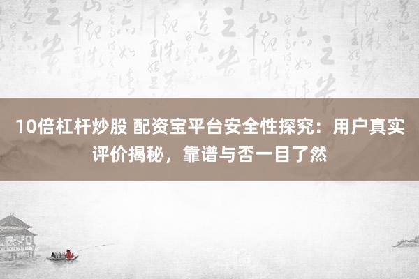 10倍杠杆炒股 配资宝平台安全性探究：用户真实评价揭秘，靠谱与否一目了然
