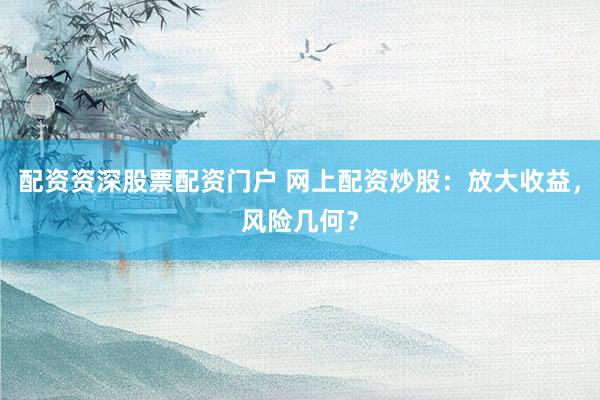配资资深股票配资门户 网上配资炒股：放大收益，风险几何？