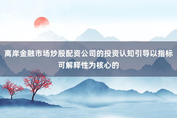 离岸金融市场炒股配资公司的投资认知引导以指标可解释性为核心的