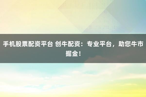 手机股票配资平台 创牛配资：专业平台，助您牛市掘金！